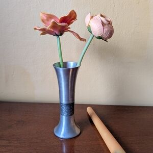 1 Selandia Denmark Pewter Dual Purpose  Vase / Candlestick  5 1/8"